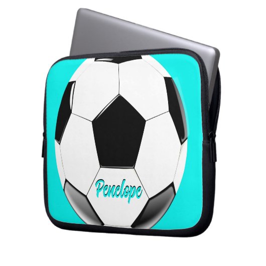 Fußball mit dem Namen Laptop Electronics Bag Laptopschutzhülle (Vorderseite Links)