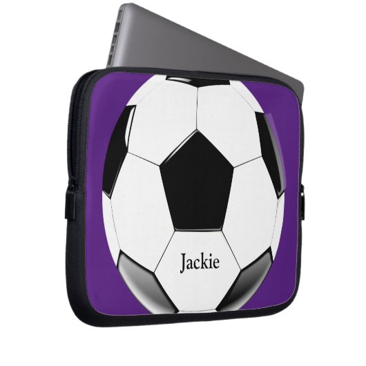 Fußball mit dem Namen Laptop Electronics Bag Laptopschutzhülle (Vorne Rechts)