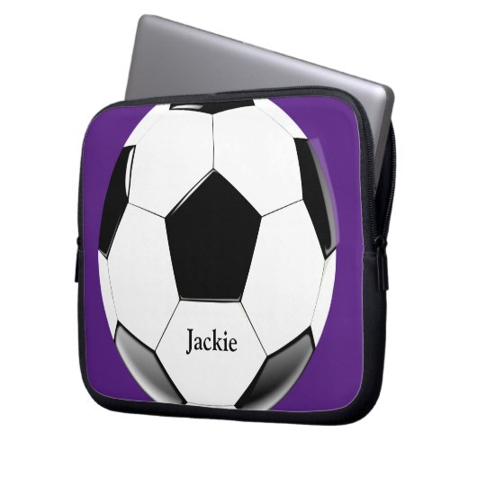 Fußball mit dem Namen Laptop Electronics Bag Laptopschutzhülle (Vorderseite Links)