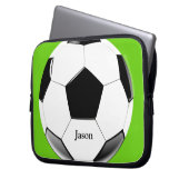 Fußball mit dem Namen Laptop Electronics Bag Laptopschutzhülle (Vorderseite Links)