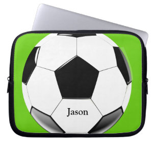 Fußball mit dem Namen Laptop Electronics Bag Laptopschutzhülle