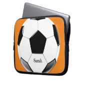 Fußball mit dem Namen Laptop Electronics Bag Laptopschutzhülle (Vorderseite Links)