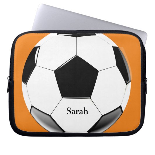 Fußball mit dem Namen Laptop Electronics Bag Laptopschutzhülle (Vorderseite)