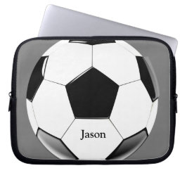 Fußball mit dem Namen Laptop Electronics Bag Laptopschutzhülle