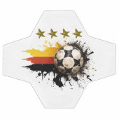 Fußball mit deutscher Flagge und vier goldene Ster (Flach)