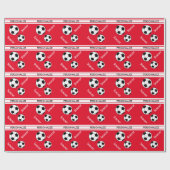 Fußball mit DIY-Hintergrundfarbe Geschenkpapier (Flach)