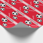 Fußball mit DIY-Hintergrundfarbe Geschenkpapier (Ecke)