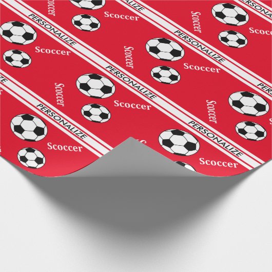 Fußball mit DIY-Hintergrundfarbe Geschenkpapier (Ecke)