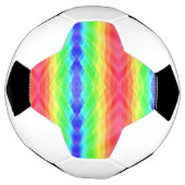 Fußball mit einem lebendigen, regenbogenfarbenen g (Gedreht)