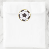 Fußball mit Goldkleber Runder Aufkleber (Tasche)