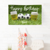 Fußball mit Happy Birthday mit Bier Banner (Insitu)