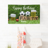 Fußball mit Happy Birthday mit Bier Banner (Insitu)