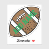 Fußball mit Individuelle Name Green Aufkleber (Blatt)