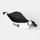 Fußball mit rosa Schleife Vintage Bauchtasche (Offen)