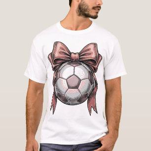 Fußball mit rosa Schleife Vintage T-Shirt