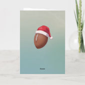 Fußball mit roter Santa-Mütze Name Weihnachten (Rückseite)