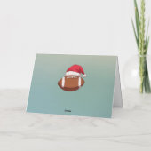 Fußball mit roter Santa-Mütze Name Weihnachten (Rückseite)