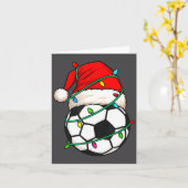 Fußball mit Santa Hut Lustiges Weihnachten Xmas Ge Karte (Gelbe Blume)