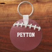 Fußball mit Schnürsenkeln Aussehen Personalisierte Schlüsselanhänger (Vorderseite)