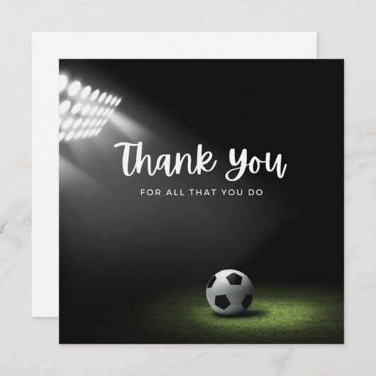 Fußball mit vielen Dank für alles, was Sie tun auf (Vorne/Hinten)