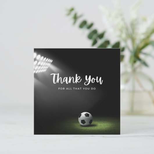 Fußball mit vielen Dank für alles, was Sie tun auf (Stehend Vorderseite)