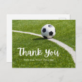 Fußball mit vielen Dank für alles, was Sie tun auf Postkarte (Vorne/Hinten)