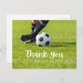 Fußball mit vielen Dank für alles, was Sie tun auf Postkarte (Vorne/Hinten)