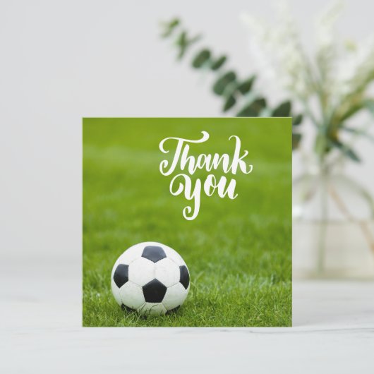 Fußball mit Wort Danke (Stehend Vorderseite)