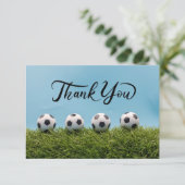 Fußball mit Wort Danke für Coach Fan (Stehend Vorderseite)