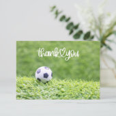 Fußball mit Wort Danke für Coach Fan (Stehend Vorderseite)