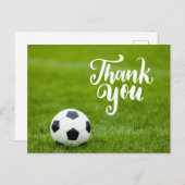 Fußball mit Wort Danke Postkarte (Vorne/Hinten)