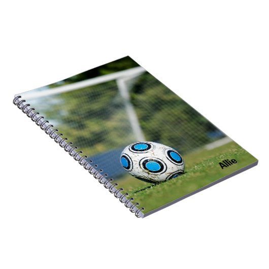 Fußball mit Ziel Notizblock (Rechte Seite)