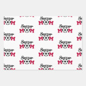 Fußball-Mittelball Rosa Bow Geschenkpapier Set (Vorderseite 3)