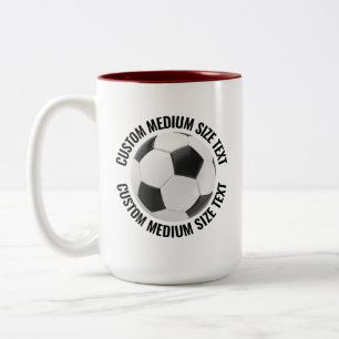 Fußball & Mittelgroßer Text MAROON 15oz Benutzerde Zweifarbige Tasse
