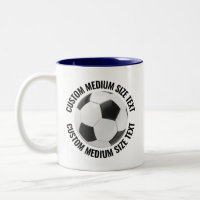 Fußball & Mittelgroßer Text NAVY BLAU 11oz Custom