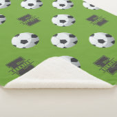 Fußball-Monogramm-Name-Decke – Buchstabe E Sherpadecke (3/4)