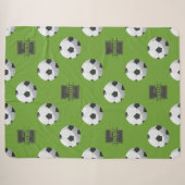 Fußball-Monogramm-Name-Decke – Buchstabe E Sherpadecke (Vorderseite (Horizontal))