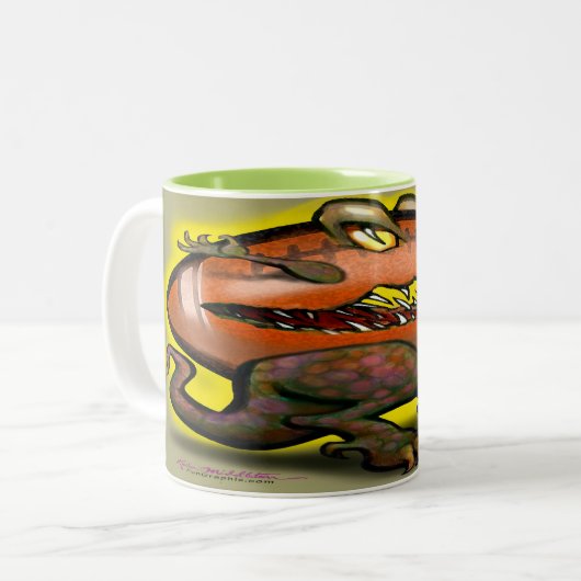 Fußball-Monster Zwei-Tone-Tasse Zweifarbige Tasse (Vorderseite Links)
