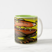 Fußball-Monster Zwei-Tone-Tasse Zweifarbige Tasse (VorderseiteRechts)