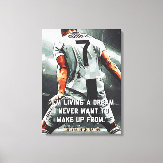 Fußball-Motivationsposter Traumzitat Sport Wand Leinwanddruck