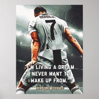 Fußball-Motivationsposter Traumzitat Sport Wand Poster