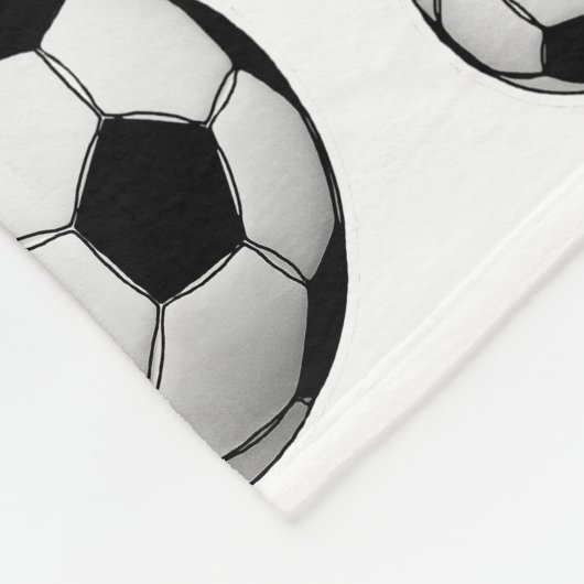 Fußball-Muster Fleecedecke (Ecke)