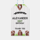 Fußball-Muster Geburtstag Geschenkanhänger (Rückseite)