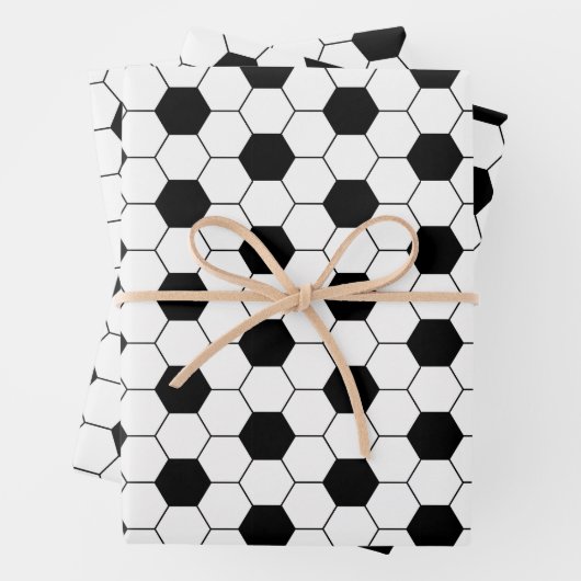 Fußball-Muster Geschenkpapier Set (Beispiel)