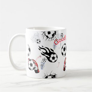 Fußball-Muster-Good-Job-Tasse Kaffeetasse