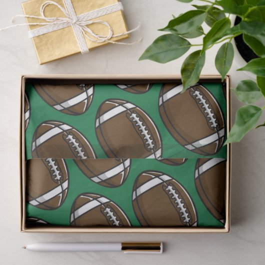 Fußball Muster Green Sports Player Team Spielfan Seidenpapier (Geschenk)