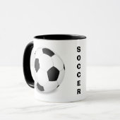 Fußball-Muster Kaffeemaschine Tasse (Vorderseite Links)