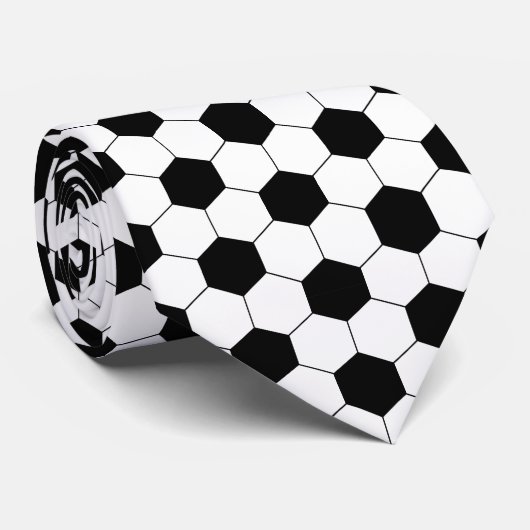 Fußball-Muster Krawatte (Gerollt)