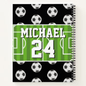 Fußball-Muster Name Jersey Sports Notizblock (Rückseite)