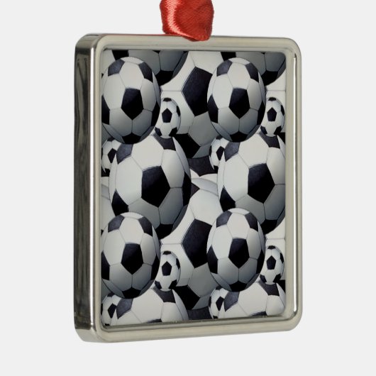 Fußball-Muster Ornament Aus Metall (Rechts)